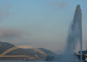 West End Bridge and Fountain at the Point